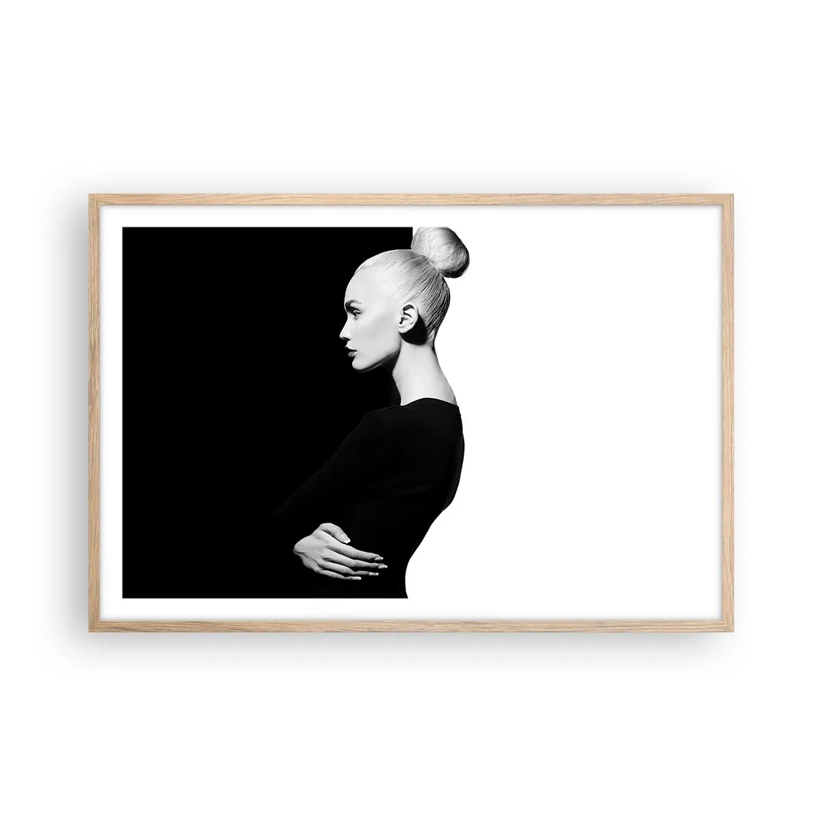 Poster in cornice rovere chiaro - Semplicemente donna - 91x61 cm