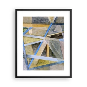 Poster in cornice nera - Dritto o obliquo? - 40x50 cm