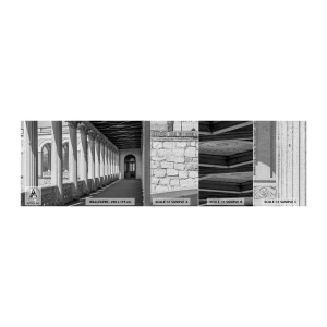 Campione di Fotomurale Premium Canvas - Portico soleggiato - Colonne, Architettura, Classico - 100x30 cm