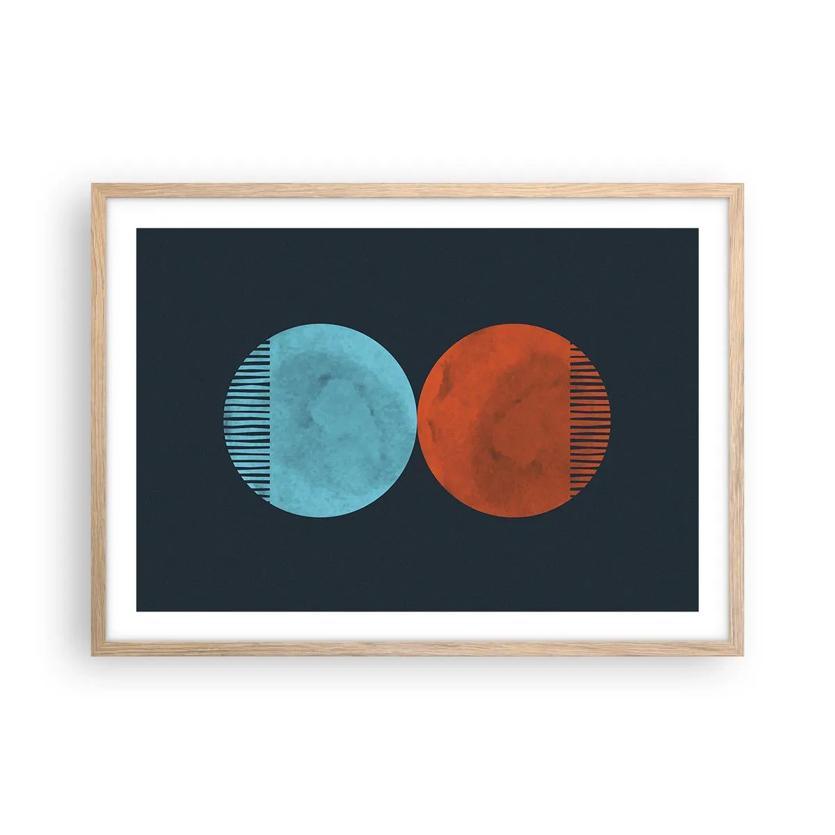 Poster in cornice rovere chiaro - Solo geometria? - 70x50 cm