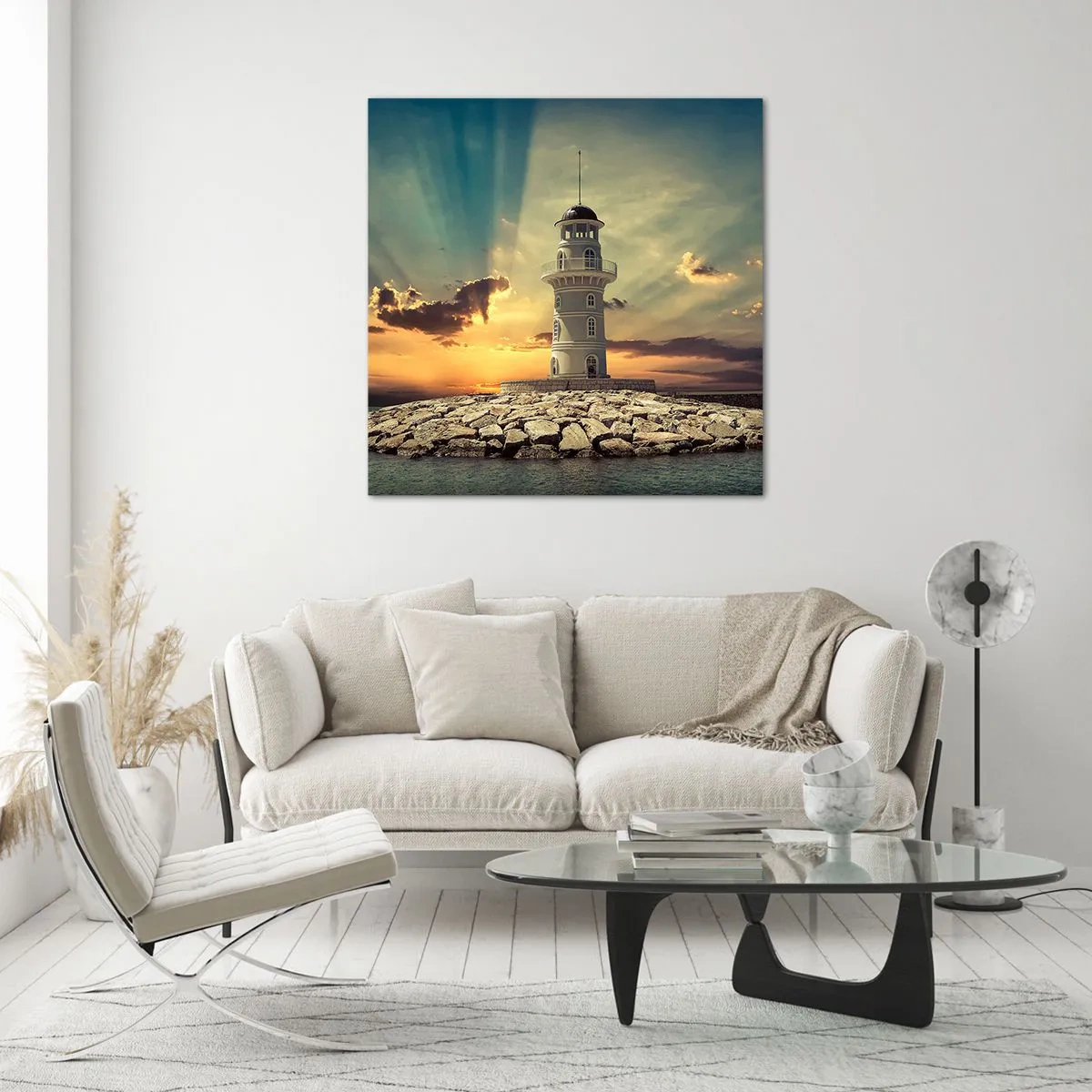 Quadro su vetro - Luce - Bontà - Bellezza - 50x50 cm