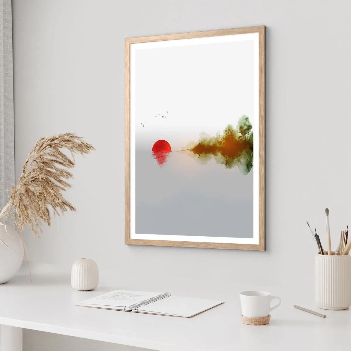 Poster in cornice rovere chiaro - Promessa di pace - 61x91 cm