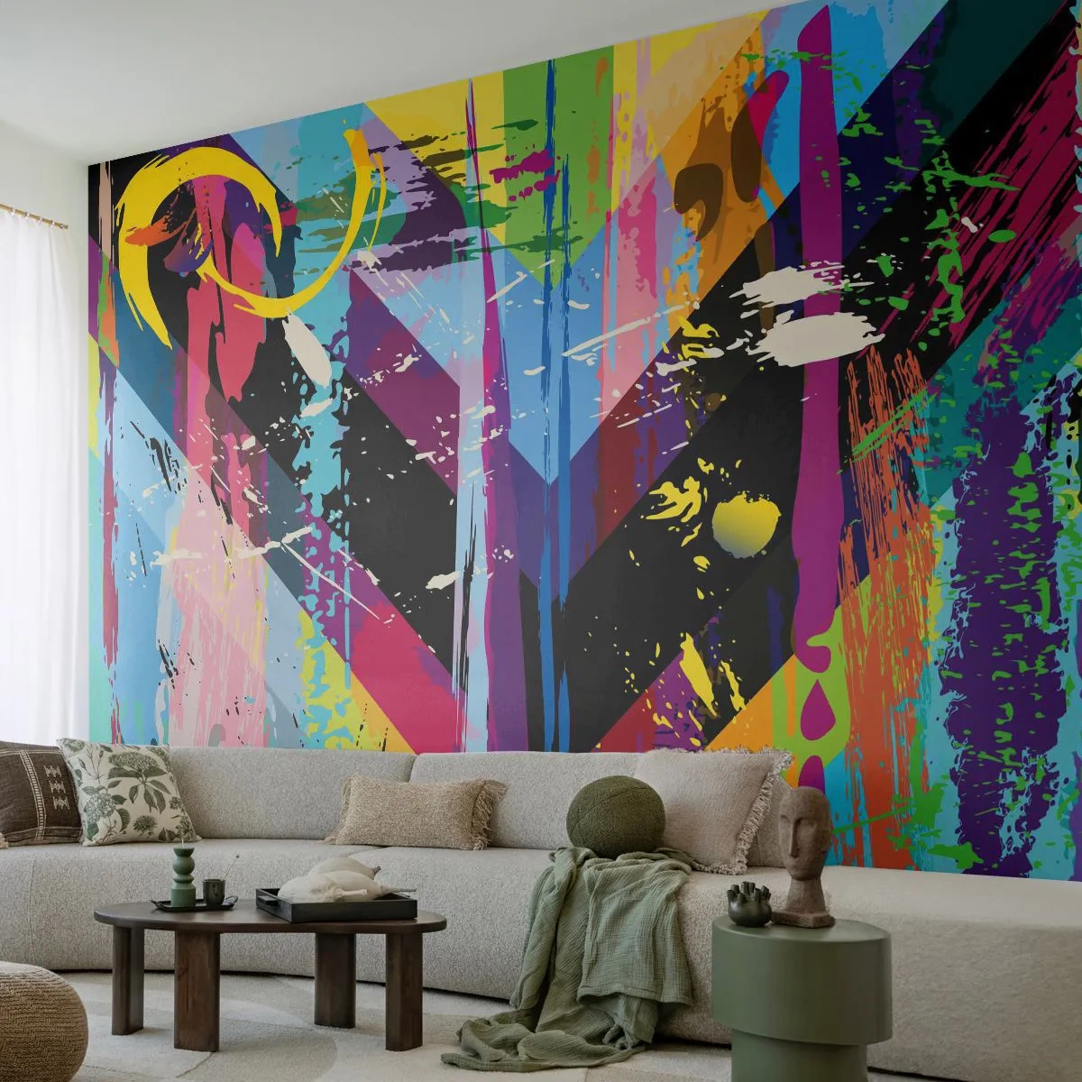 Fotomurali Premium Sand - Dall'alto in basso - Astrazione, Pezzo, Grafica - 250x175 cm
