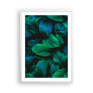 Poster in cornice bianca - Nella folla verde - 50x70 cm