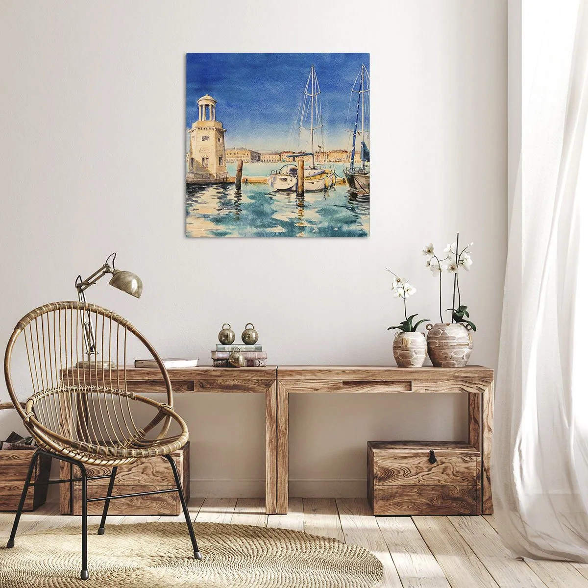 Quadro su tela - Stampe su Tela - La laguna assolata - 40x40 cm