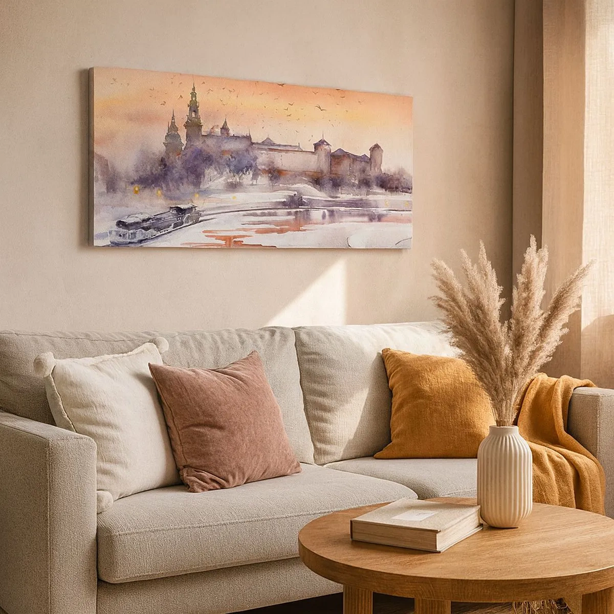 Quadro su tela - Stampe su Tela - Tramonto reale - 100x40 cm