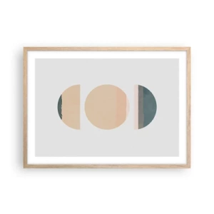 Poster in cornice rovere chiaro - Un cerchio dopo l'altro - 70x50 cm