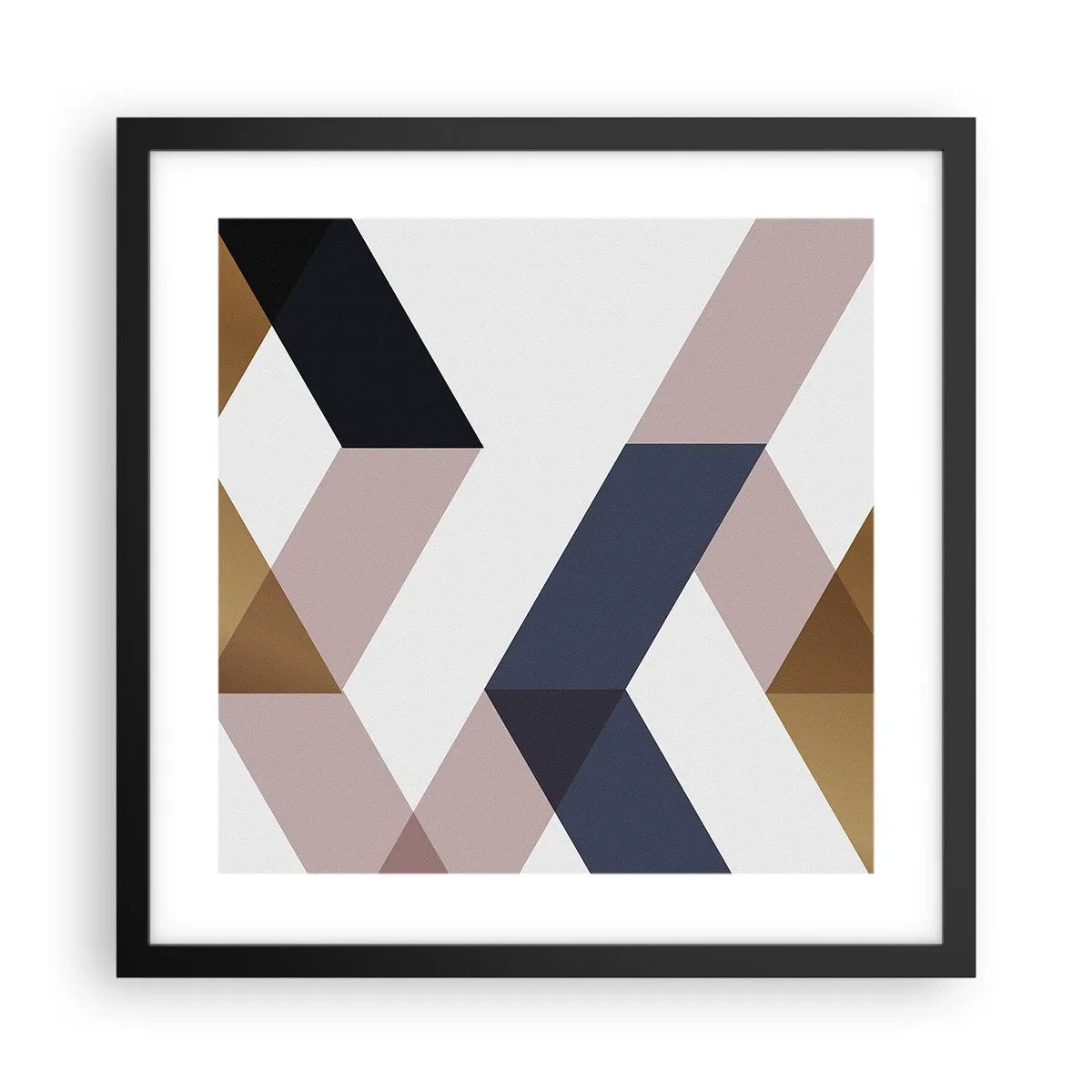 Poster in cornice nera - Piani e angoli - 40x40 cm