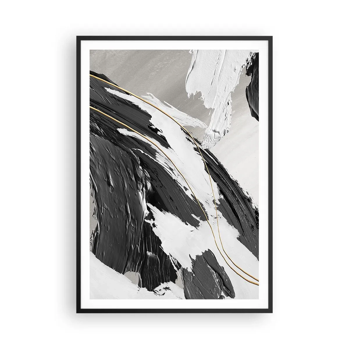Poster in cornice nera - Astrazione con sfarzo - 70x100 cm