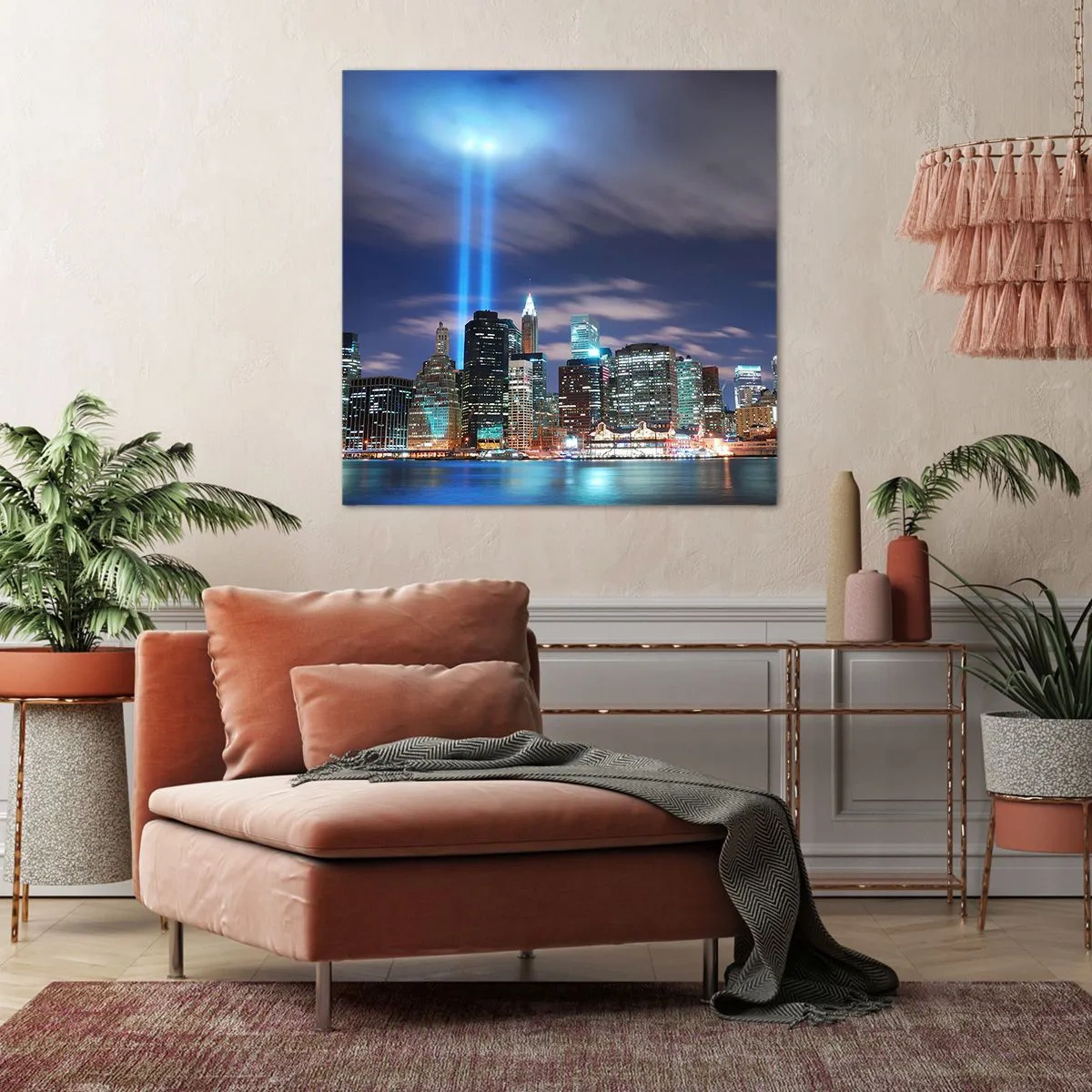 Quadro su tela - Stampe su Tela - Toccare il cielo con la luce - 50x50 cm
