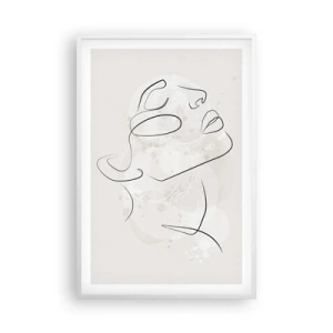 Poster in cornice bianca - Profilo di sogno - 61x91 cm