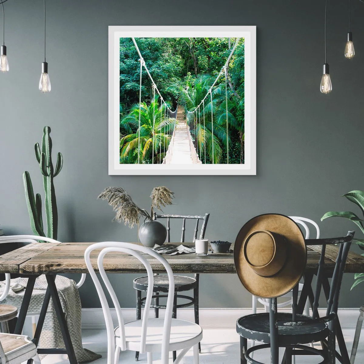 Poster in cornice bianca - Welcome to the jungle! - 30x30 cm