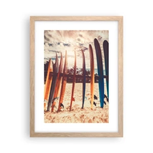 Poster in cornice rovere chiaro - Buonanotte, a domani - 30x40 cm