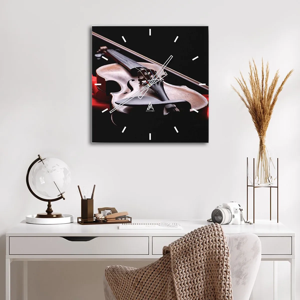 Orologio da parete - Orologio in Vetro - La musica dei sentimenti - 40x40 cm