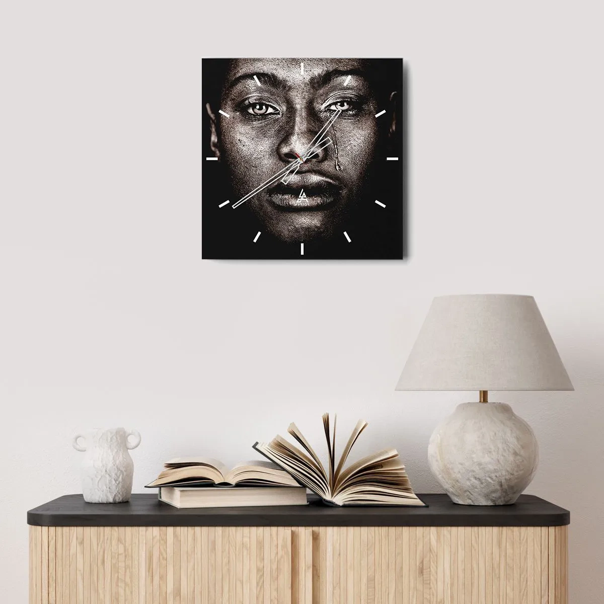 Orologio da parete - Orologio in Vetro - Un'unica lacrima - 30x30 cm