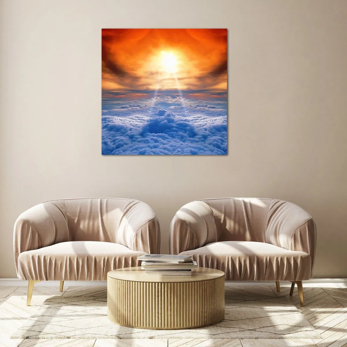 Quadro su vetro - Paesaggio mistico - 30x30 cm