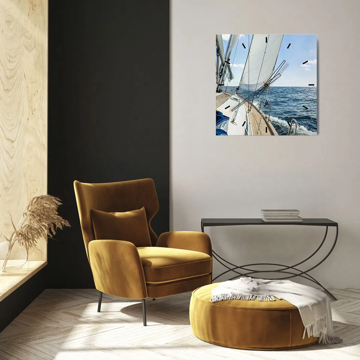 Orologio da parete - Orologio in Vetro - Benvenuta avventura - 40x40 cm