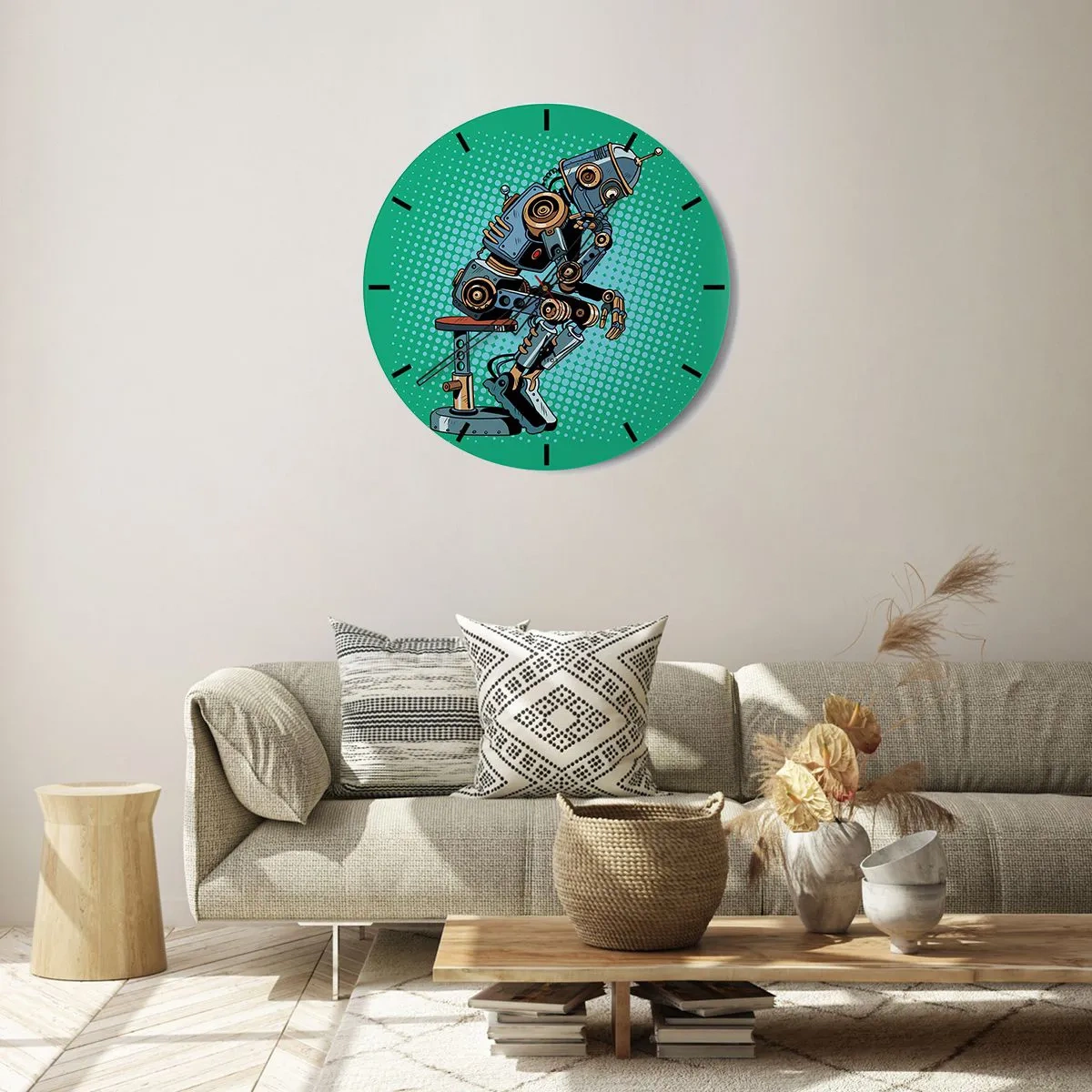Orologio da parete - Orologio in Vetro - Sull'essenza dell'essere - 40x40 cm