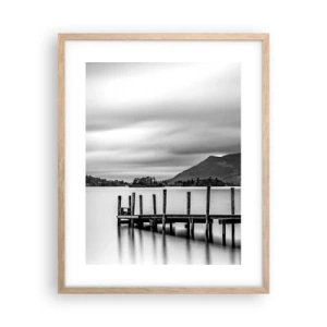 Poster in cornice rovere chiaro - Mitezza e forza - 40x50 cm