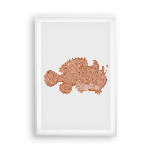 Poster in cornice bianca - È davvero un pesce - 61x91 cm
