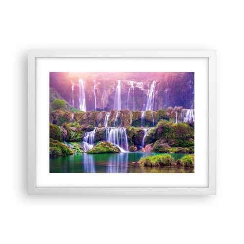 Poster in cornice bianca - La scala verso il cielo - 40x30 cm