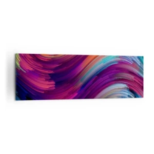 Quadro su tela - Stampe su Tela - Vortici astratti in colori vivaci - 160x50cm - L'inizio del nuovo mondo - Decorazione murale moderna per soggiorno e camera da letto ARTTOR