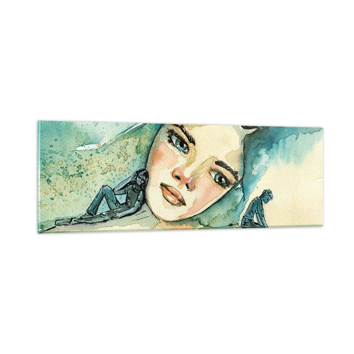 Quadro su vetro - Am I blue? - 90x30 cm