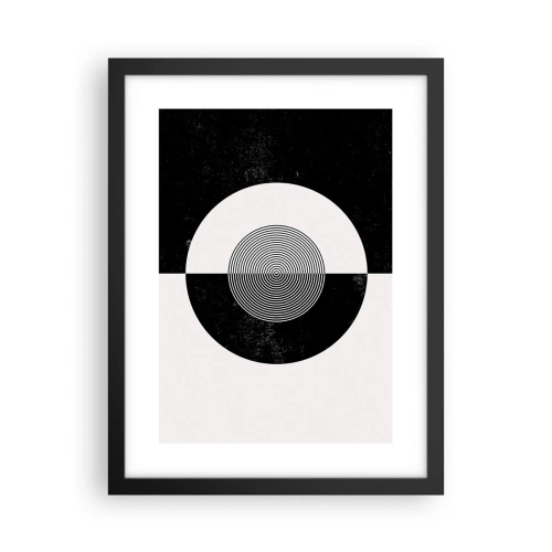 Poster in cornice nera - Armonia in bianco e nero - 30x40 cm