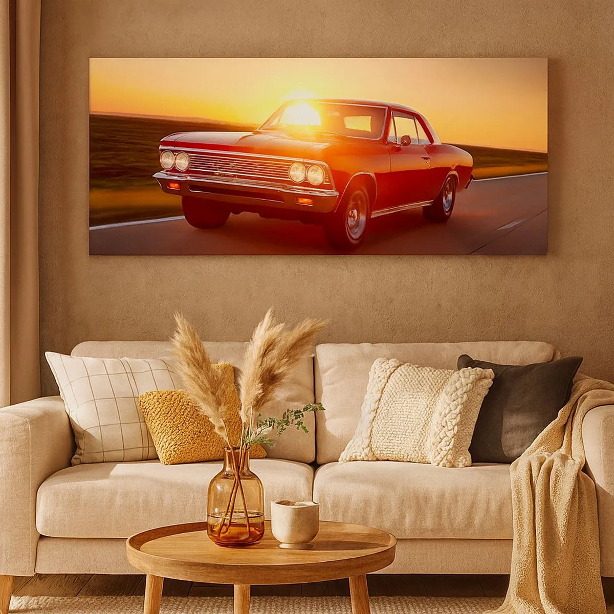 Quadro su tela - Stampe su Tela - Il desiderio è di colore rosso - 100x40 cm