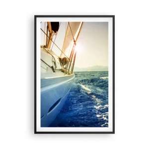 Poster in cornice nera - Verso l'avventura - 61x91 cm