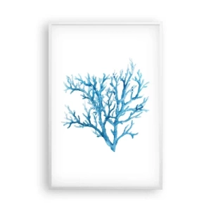 Poster in cornice bianca - Filigrana marina - 61x91 cm