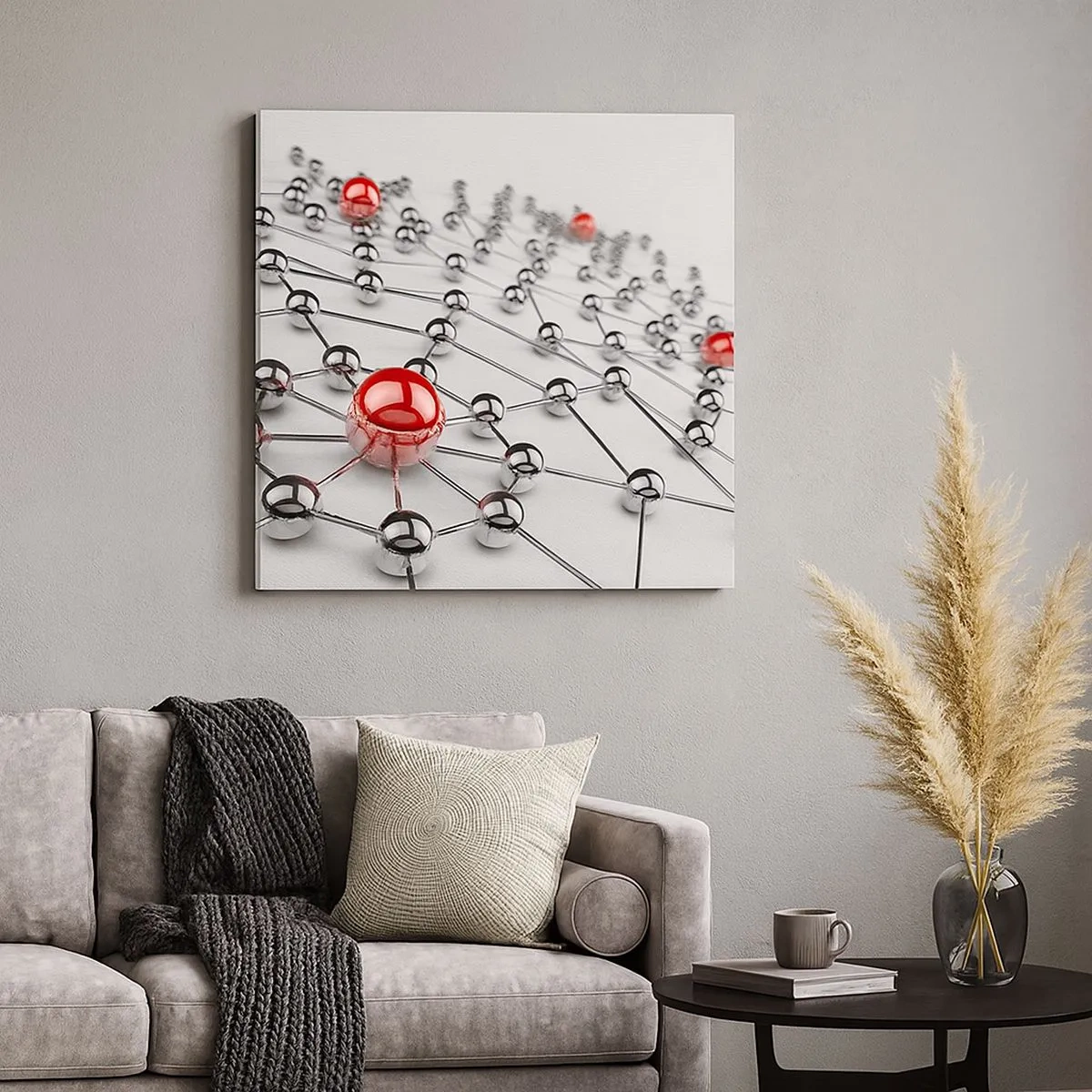Quadro su tela - Stampe su Tela - Rete argentea - 30x30 cm