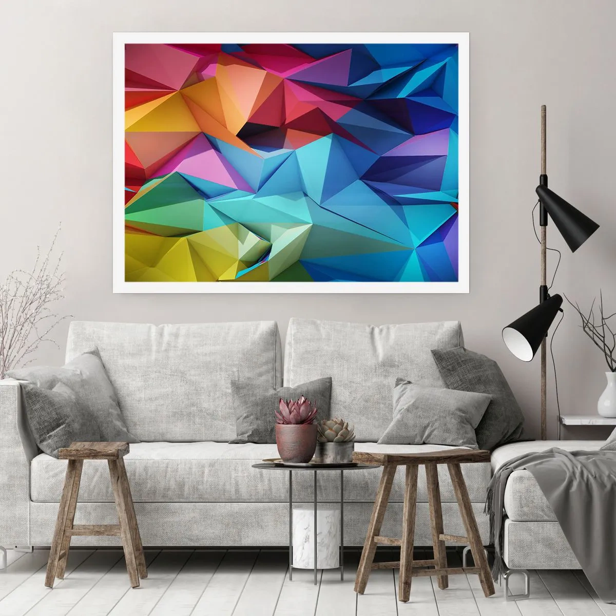 Poster - Origami arcobaleno - 91x61 cm
