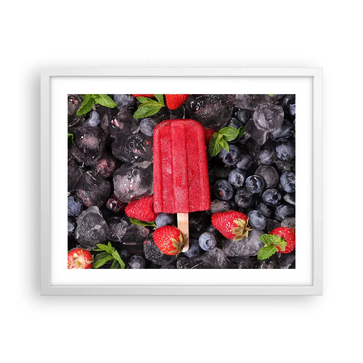 Poster in cornice bianca - Il sapore della calda estate - 50x40 cm