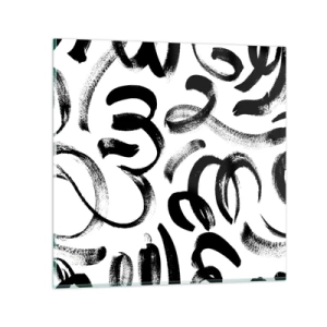 Quadro su vetro - Nero su bianco - 30x30 cm