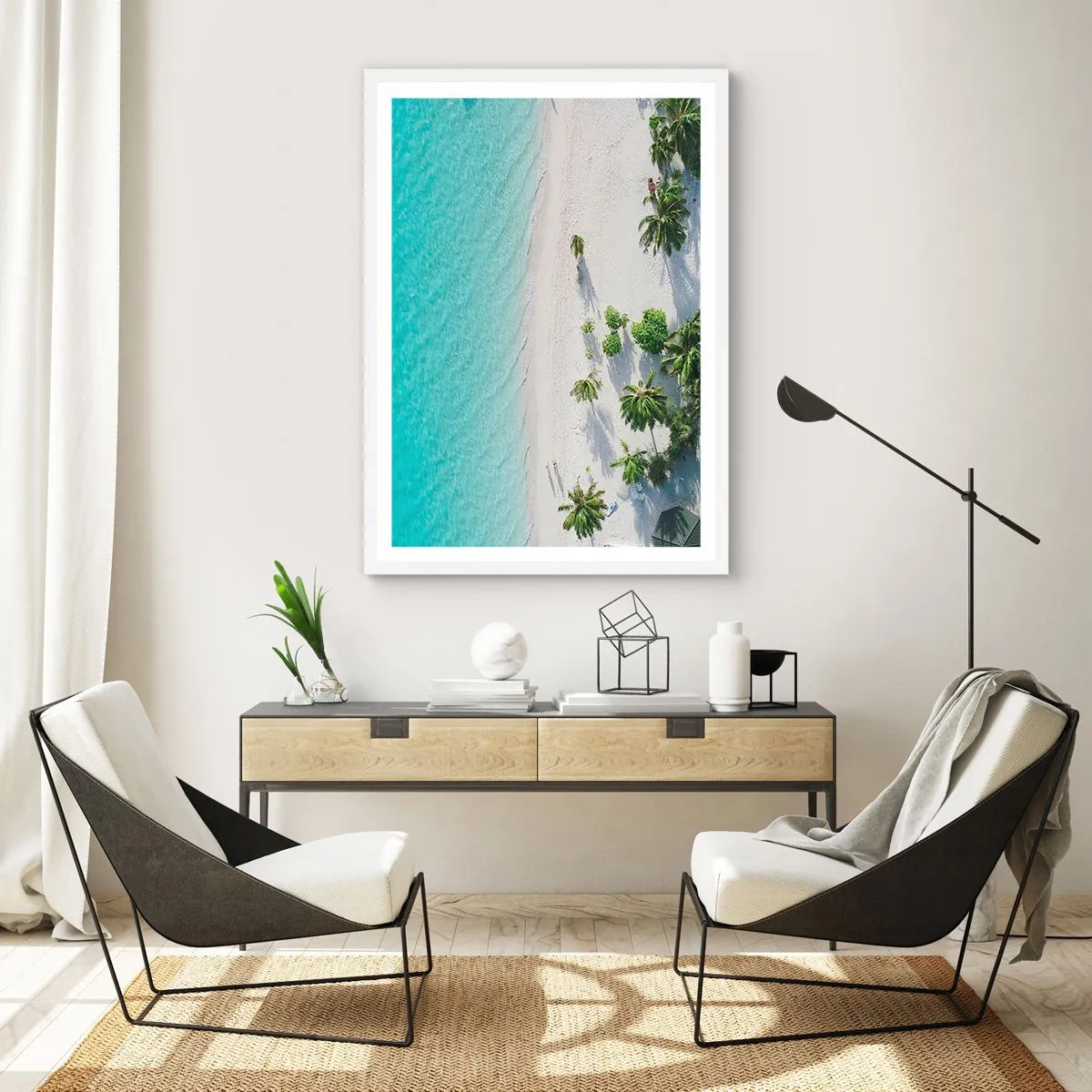 Poster in cornice bianca - Vacanze in paradiso - 30x40 cm