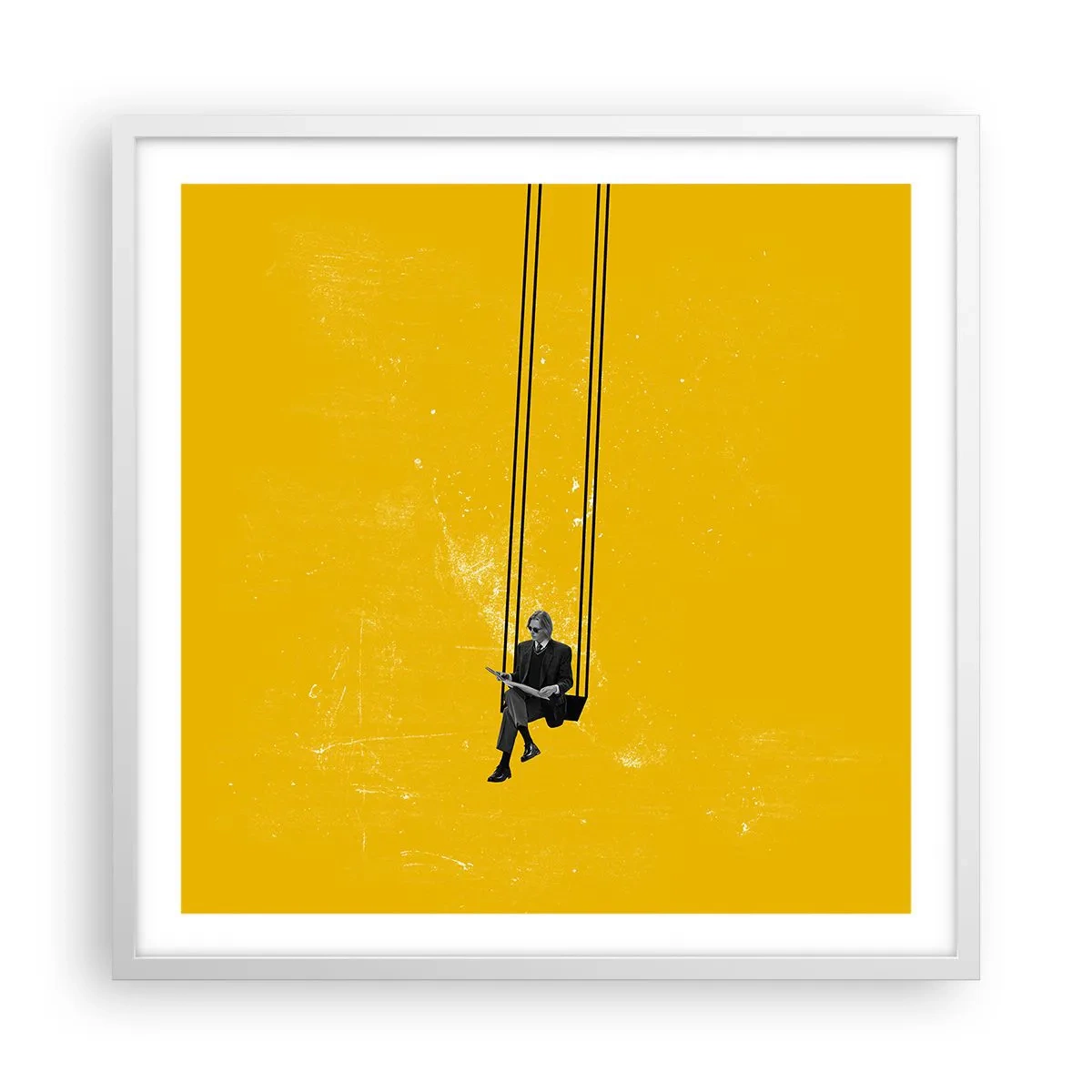 Poster in cornice bianca - Un giorno come tanti - 60x60 cm