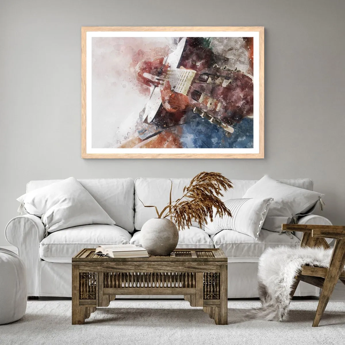 Poster in cornice rovere chiaro - E tu che ne pensi? - 70x50 cm