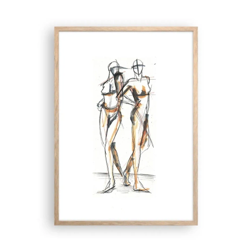 Poster in cornice rovere chiaro - Studio di armonia - 50x70 cm
