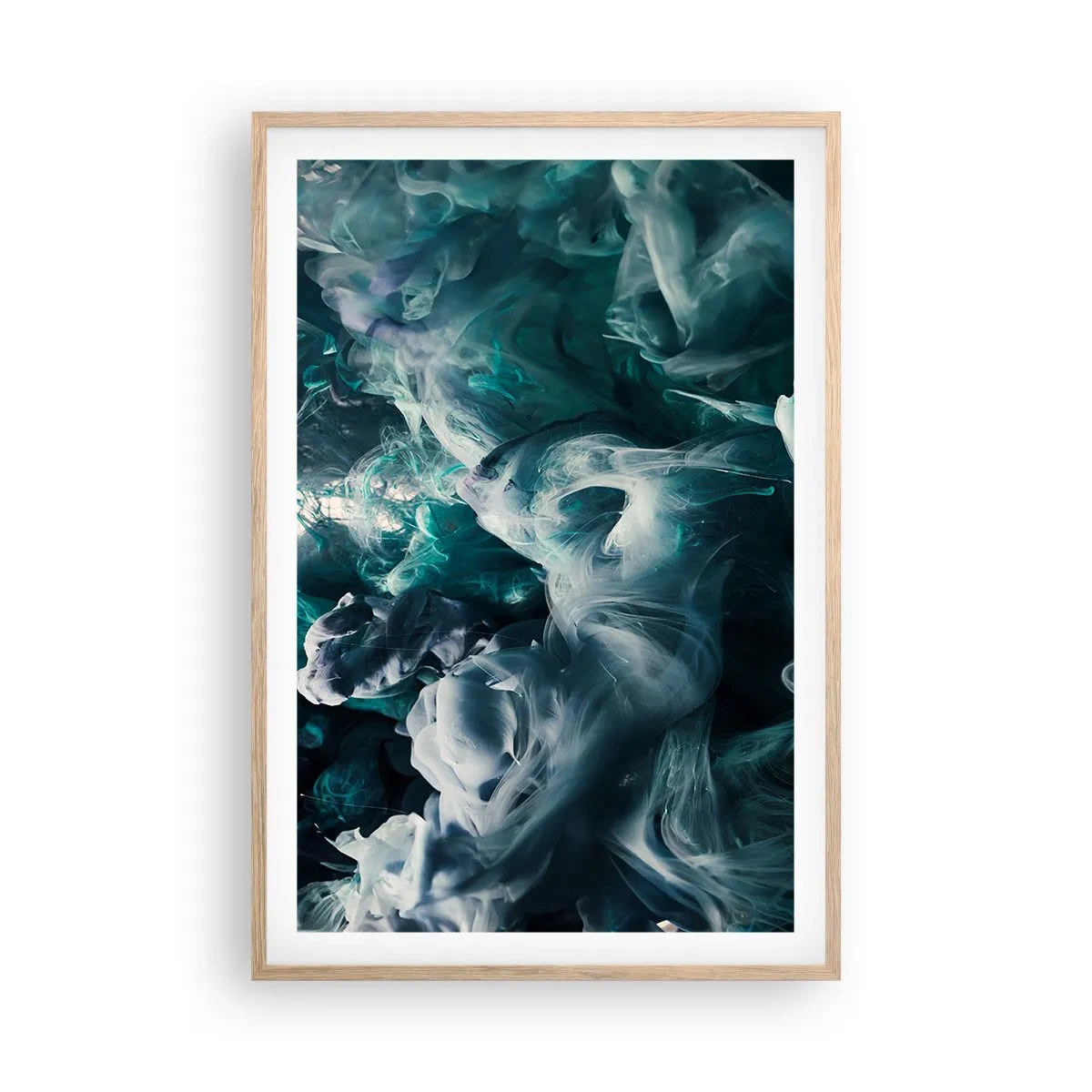 Poster in cornice rovere chiaro - Il movimento dei colori - 61x91 cm