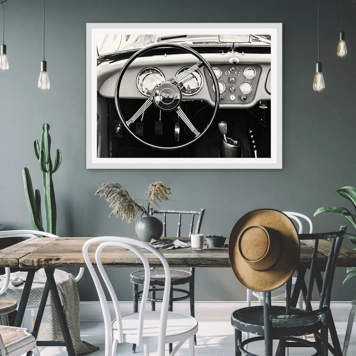 Poster in cornice bianca - Il sogno del collezionista - 100x70 cm