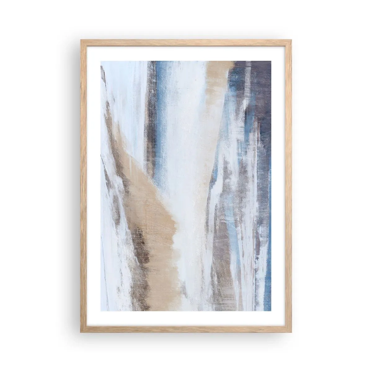 Poster in cornice rovere chiaro - Composizione invernale - 50x70 cm
