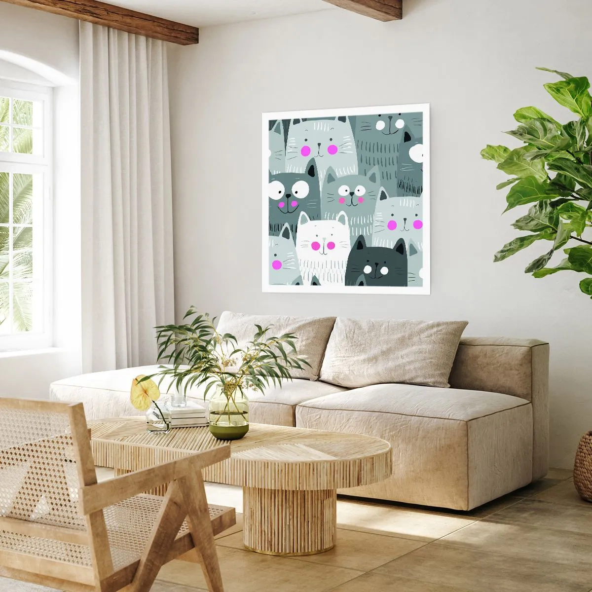 Poster - Il mondo dei gatti - 50x50 cm