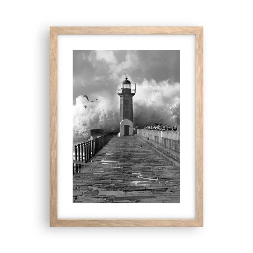 Poster in cornice rovere chiaro - Senza paura - 30x40 cm