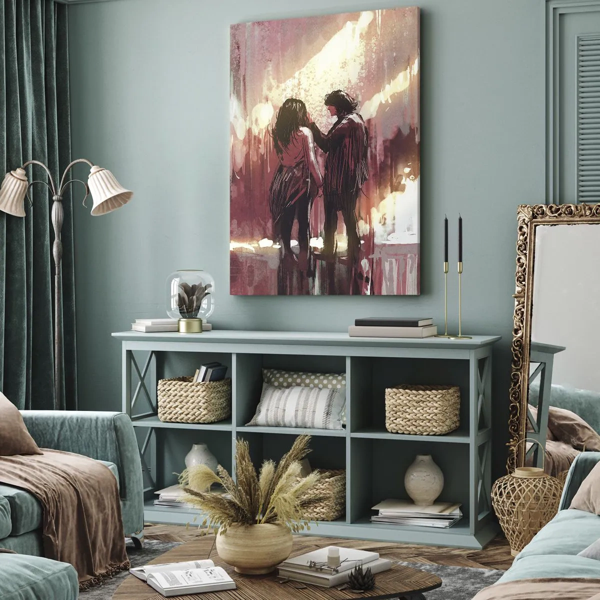 Quadro su tela - Stampe su Tela - L'eterno spettacolo dell'amore - 45x80 cm