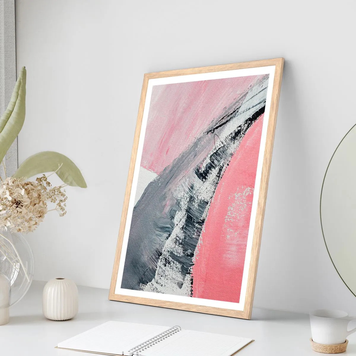 Poster in cornice rovere chiaro - Composizione abbinata - 40x50 cm