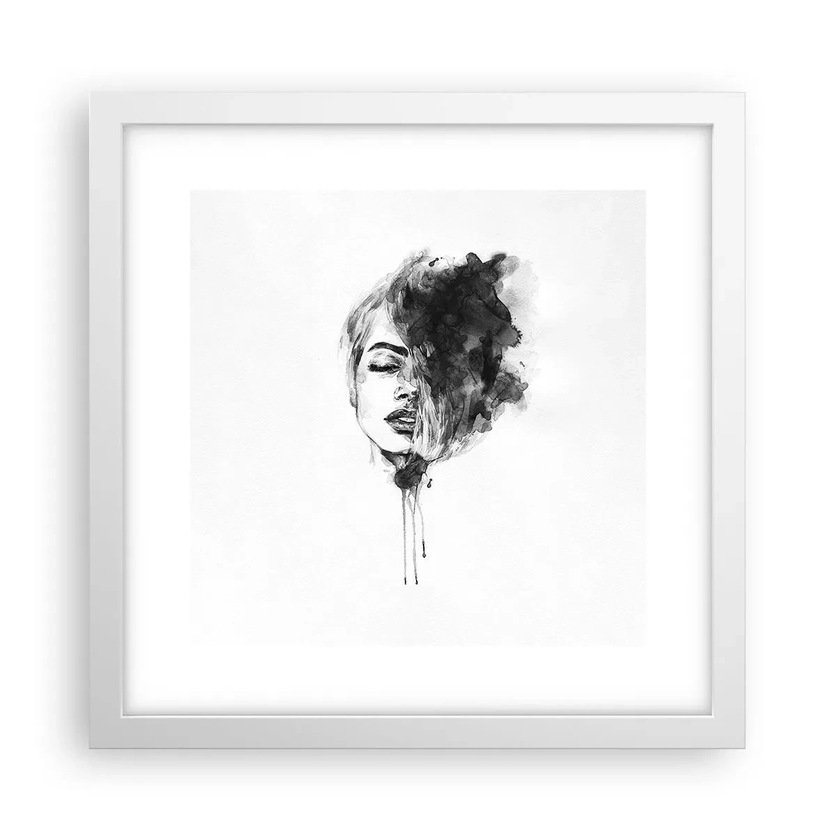 Poster in cornice bianca - Cosa sogna la ragazza - 30x30 cm