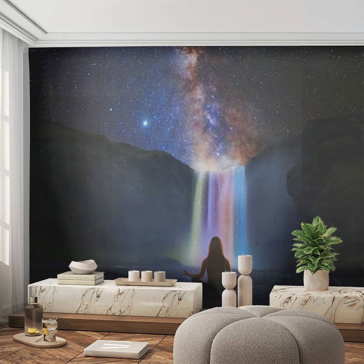 Fotomurali Autoadesivo Deluxe Sticker - Armonia assoluta - Astrazione, Cascata, Fantasia - 250x175 cm