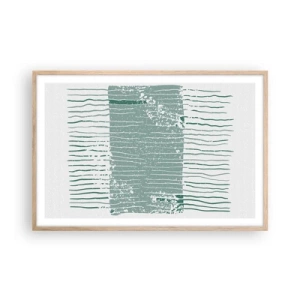 Poster in cornice rovere chiaro - Astrazione marina - 91x61 cm