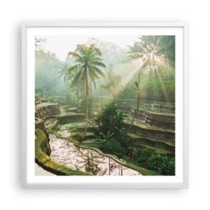 Poster in cornice bianca - Crescere al sole - 60x60 cm